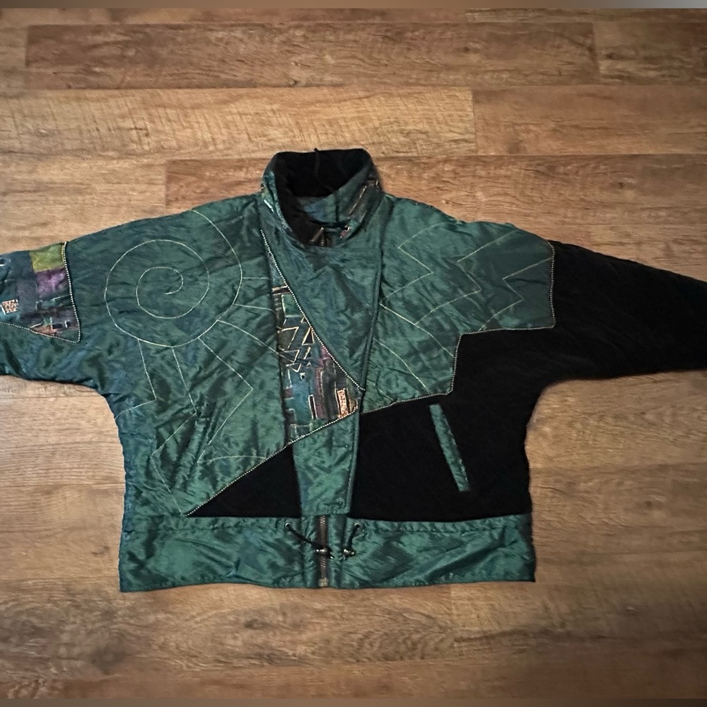 Vintage Mulberry Street Geometric Patchwork Oversized Coat/Jacket - Picture 8 of 14